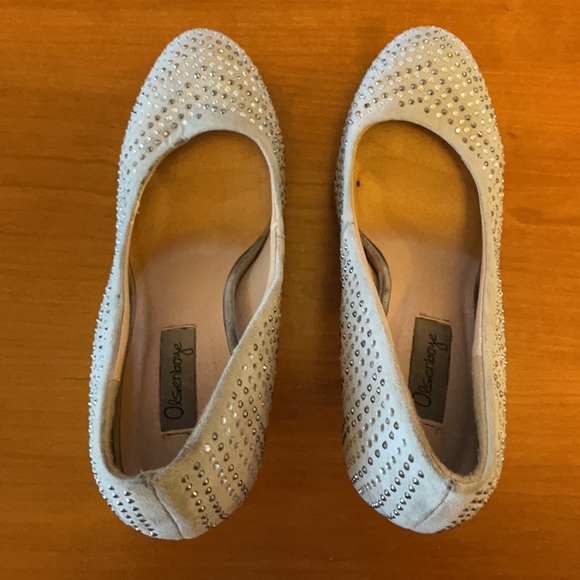 Olsenboye gray stilettos covered with rhinestones - Picture 5 of 10